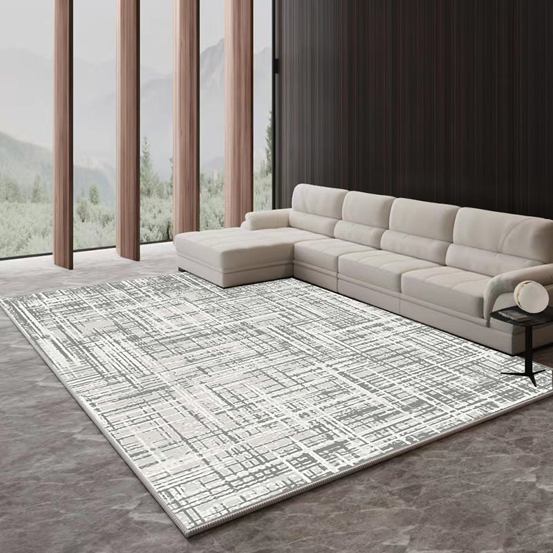 Modern Abstract Rug Gradient Imitation Cashmere Rug Non-slip Area Carpet for Living Room