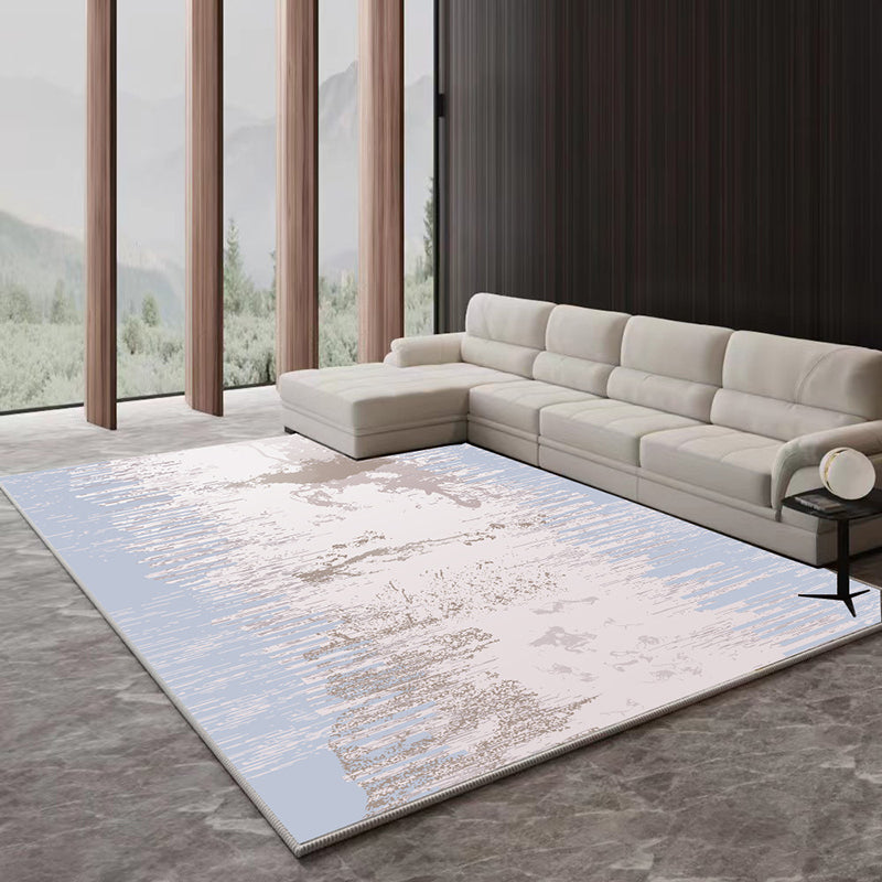 Modern Abstract Rug Gradient Imitation Cashmere Rug Non-slip Area Carpet for Living Room