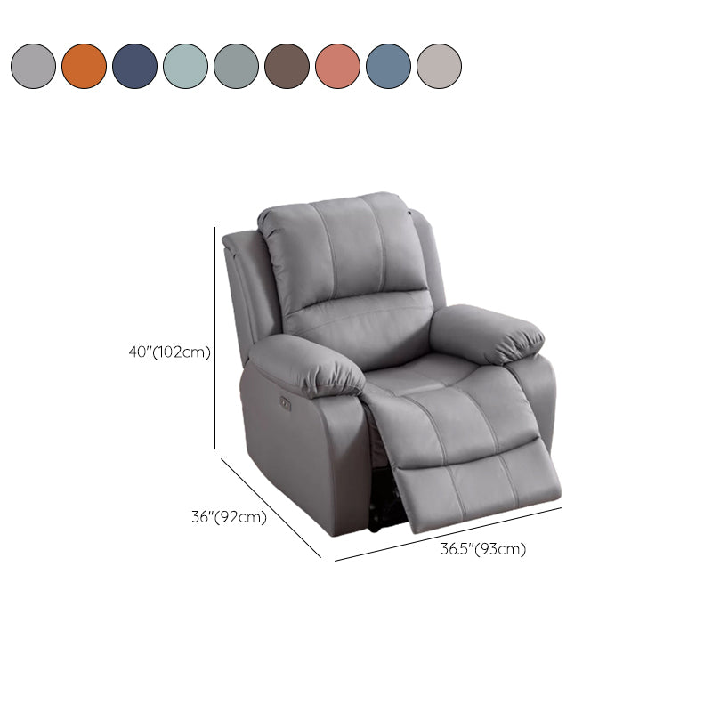 Faux Leather Standard Recliner Adjustable Recliner Chair with Lumbar Support