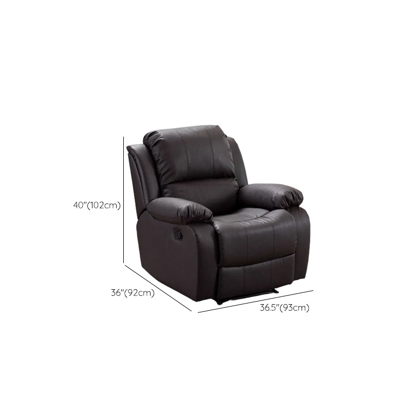 Faux Leather Standard Recliner Adjustable Recliner Chair with Lumbar Support