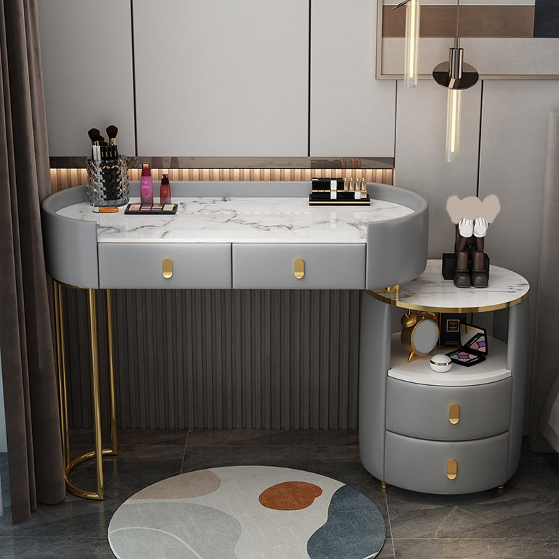 Adjustable Makeup Counter Lights Vanity Dressing Table with Drawer