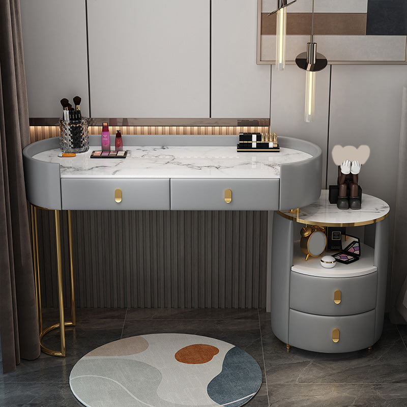 Adjustable Makeup Counter Lights Vanity Dressing Table with Drawer