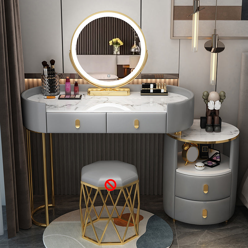 Adjustable Makeup Counter Lights Vanity Dressing Table with Drawer