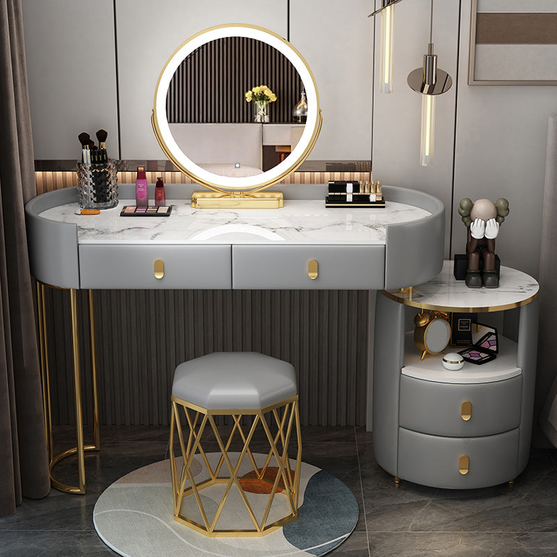 Adjustable Makeup Counter Lights Vanity Dressing Table with Drawer