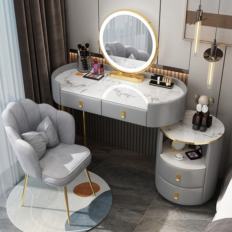 Adjustable Makeup Counter Lights Vanity Dressing Table with Drawer