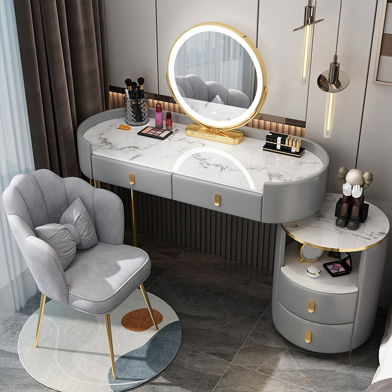 Adjustable Makeup Counter Lights Vanity Dressing Table with Drawer