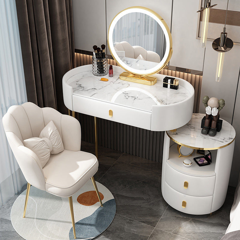 Adjustable Makeup Counter Lights Vanity Dressing Table with Drawer