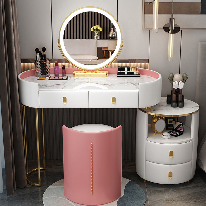 Adjustable Makeup Counter Lights Vanity Dressing Table with Drawer