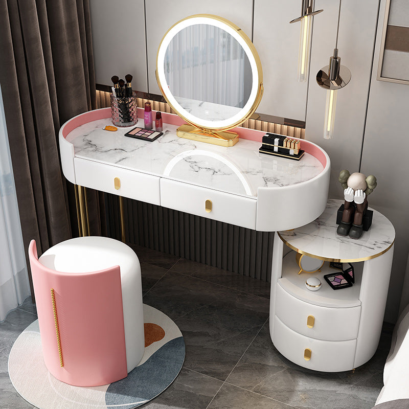 Adjustable Makeup Counter Lights Vanity Dressing Table with Drawer