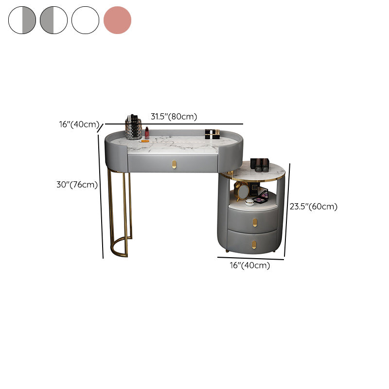 Adjustable Makeup Counter Lights Vanity Dressing Table with Drawer