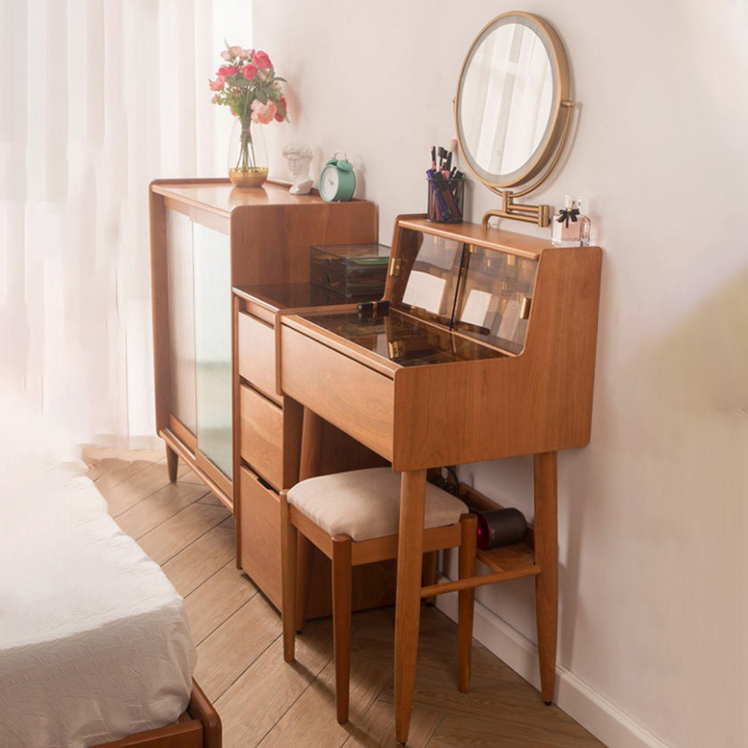 16" Wide Contemporary Vanity Table Solid Wood Make-up Vanity with Drawer