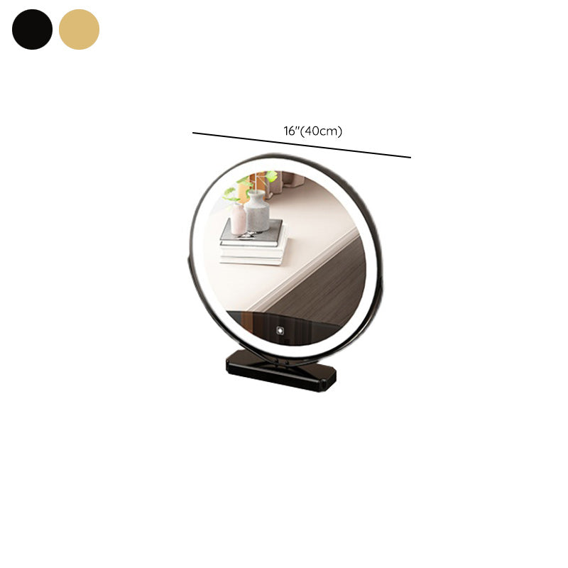 Mirrored Glass Makeup Counter Adjustable Mirror Vanity Dressing Table with Drawer