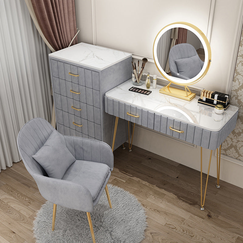 Slate Vanity Desk Removable Vanity Makeup Vanity Set for Bedroom