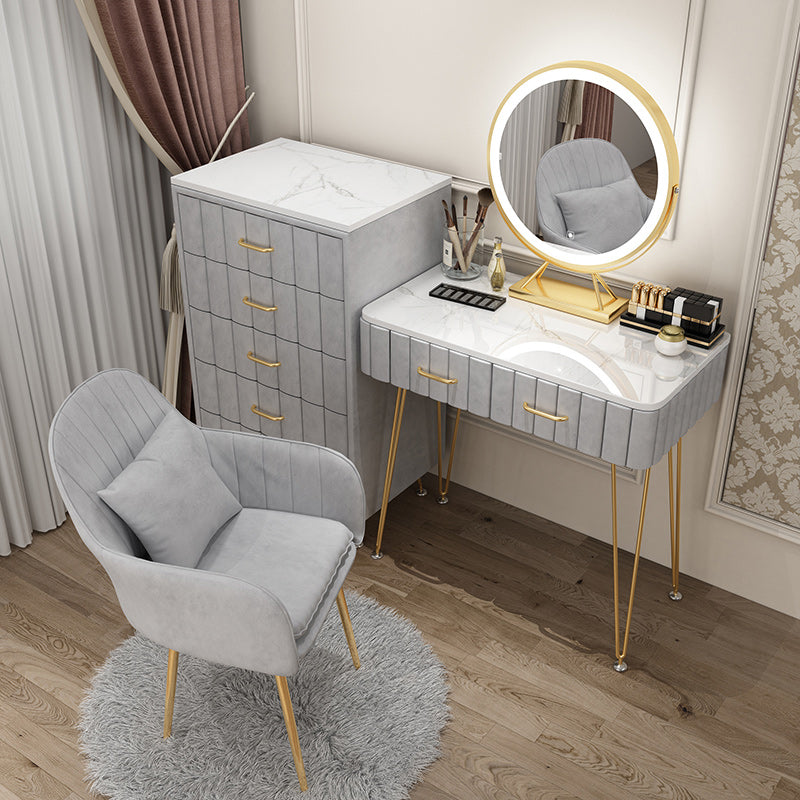 Slate Vanity Desk Removable Vanity Makeup Vanity Set for Bedroom