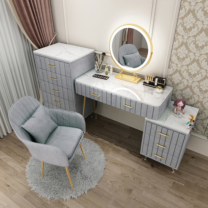 Slate Vanity Desk Removable Vanity Makeup Vanity Set for Bedroom