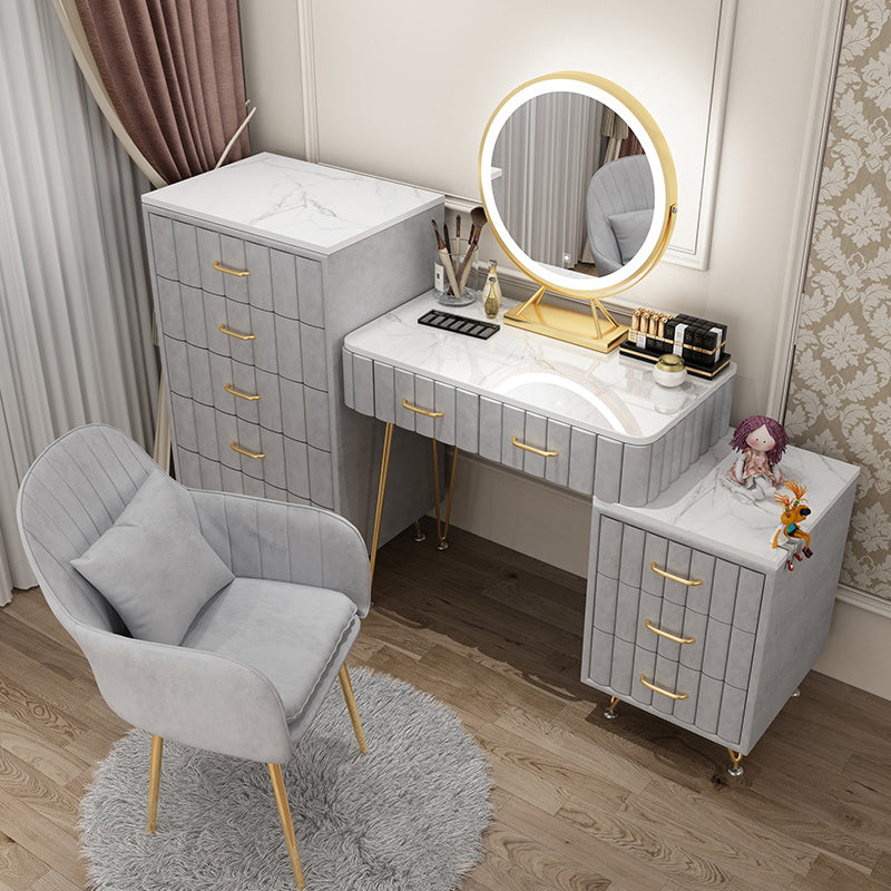 Slate Vanity Desk Removable Vanity Makeup Vanity Set for Bedroom