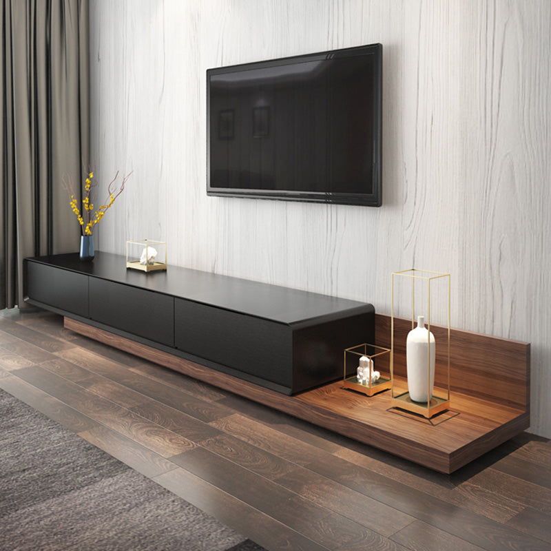 Wooden TV Stand Console Scandinavian Media Console with 3 Drawers