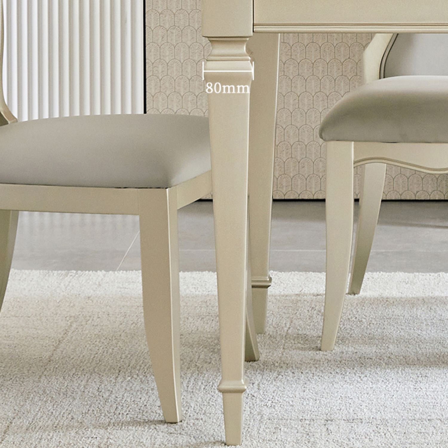 Glam Rectangle Dining Table White Faux Marble Tabletop for Home
