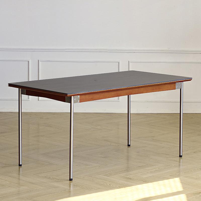 Modern Rectangle Dining Table with Stainless Steel Leg for Living Room