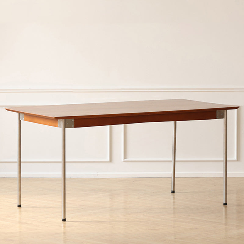 Modern Rectangle Dining Table with Stainless Steel Leg for Living Room