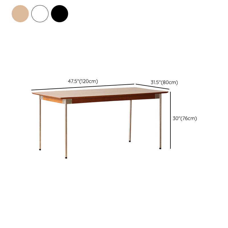 Modern Rectangle Dining Table with Stainless Steel Leg for Living Room