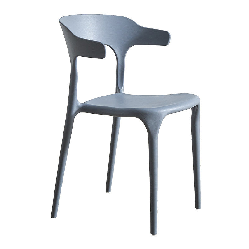 Modern Style Dining Chair Plastic Open Back Arm Chair for Living Room