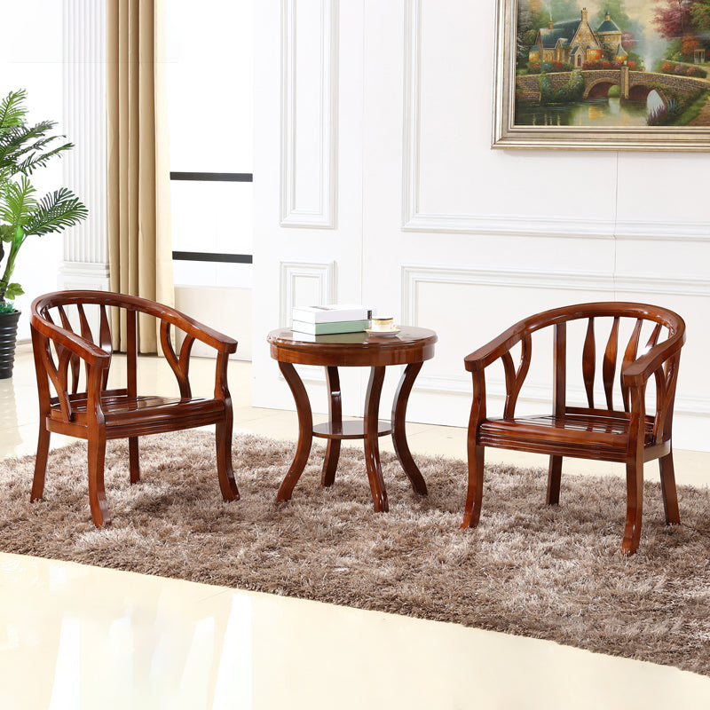 Traditional Style Dining Chair Solid Wood Dining Arm Chair for Hotel