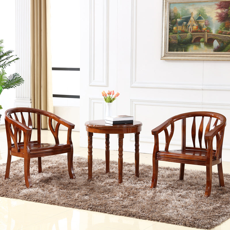 Traditional Style Dining Chair Solid Wood Dining Arm Chair for Hotel