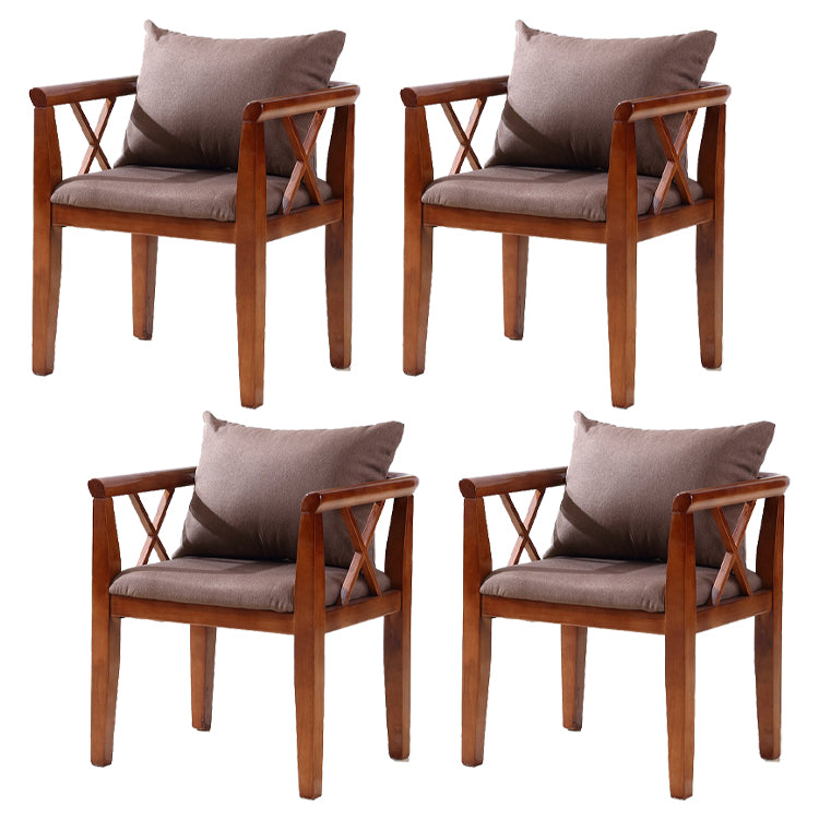 Traditional Style Dining Chair Solid Wood Dining Arm Chair for Hotel