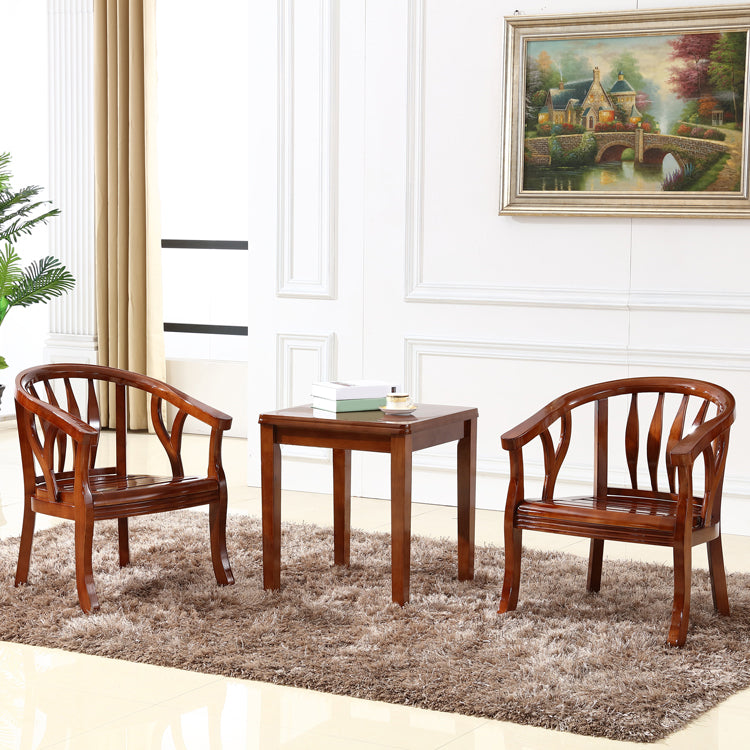 Traditional Style Dining Chair Solid Wood Dining Arm Chair for Hotel
