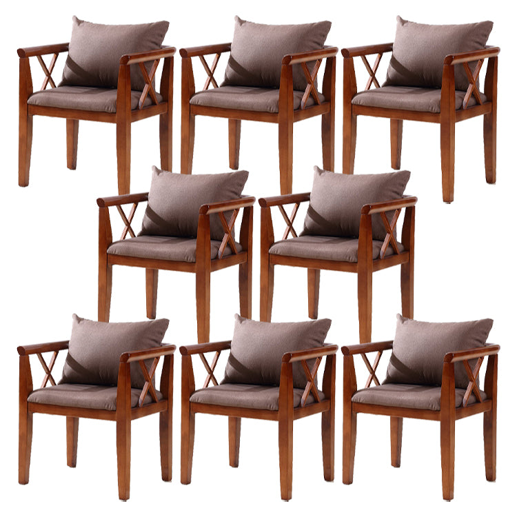 Traditional Style Dining Chair Solid Wood Dining Arm Chair for Hotel