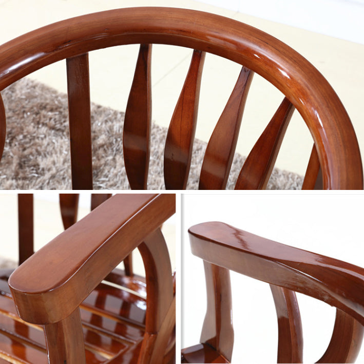 Traditional Style Dining Chair Solid Wood Dining Arm Chair for Hotel