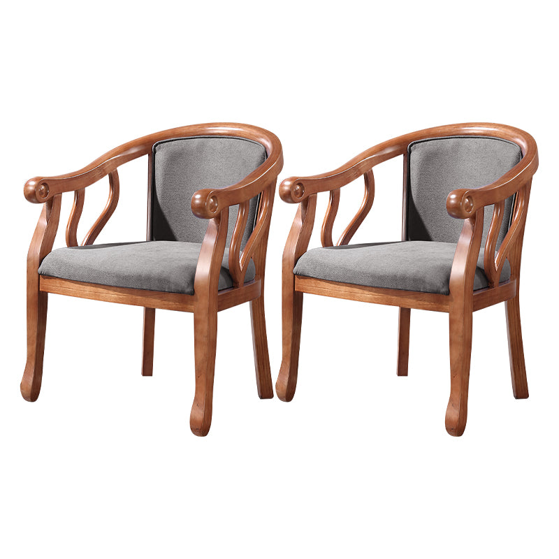 Traditional Style Dining Chair Solid Wood Dining Arm Chair for Hotel