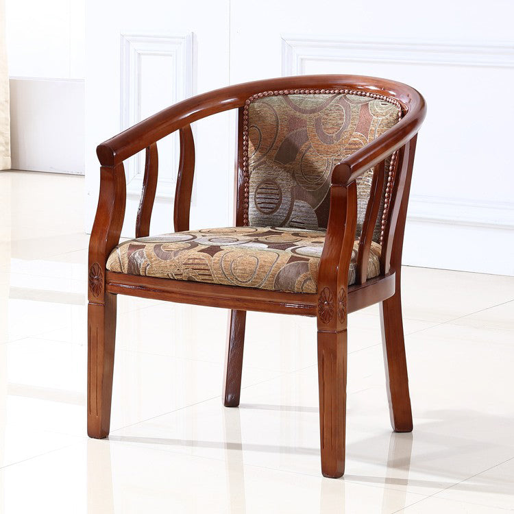 Traditional Style Dining Chair Solid Wood Dining Arm Chair for Hotel