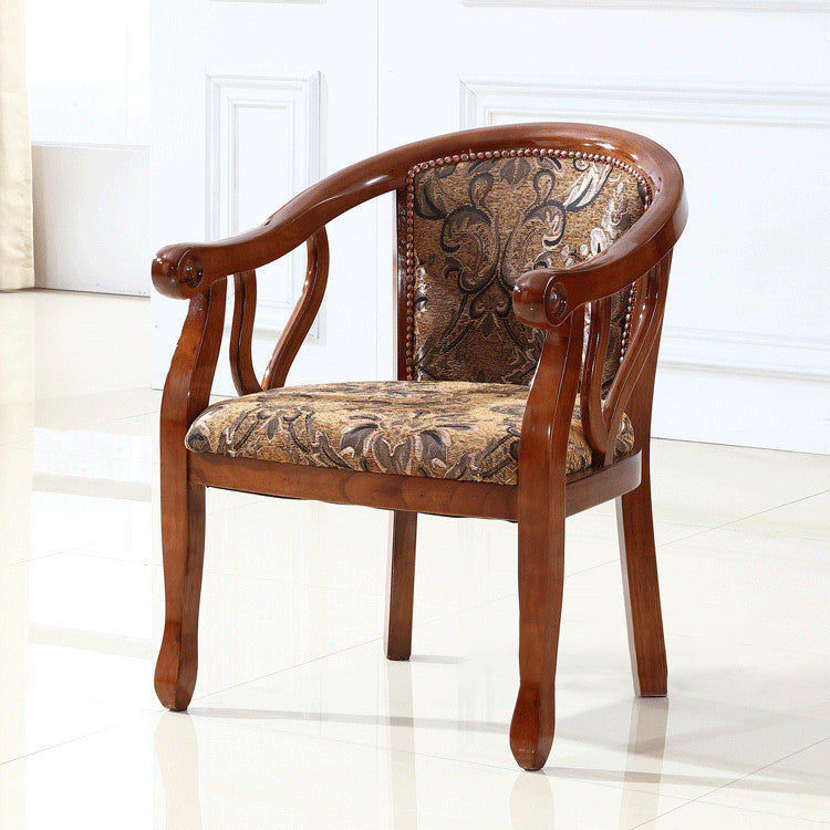 Traditional Style Dining Chair Solid Wood Dining Arm Chair for Hotel