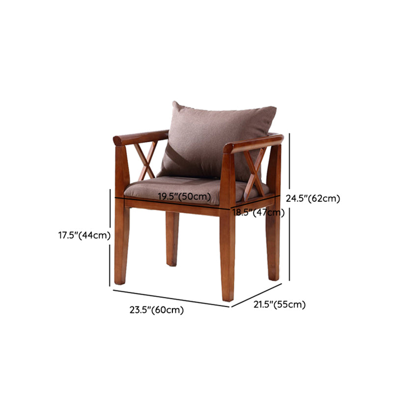 Traditional Style Dining Chair Solid Wood Dining Arm Chair for Hotel