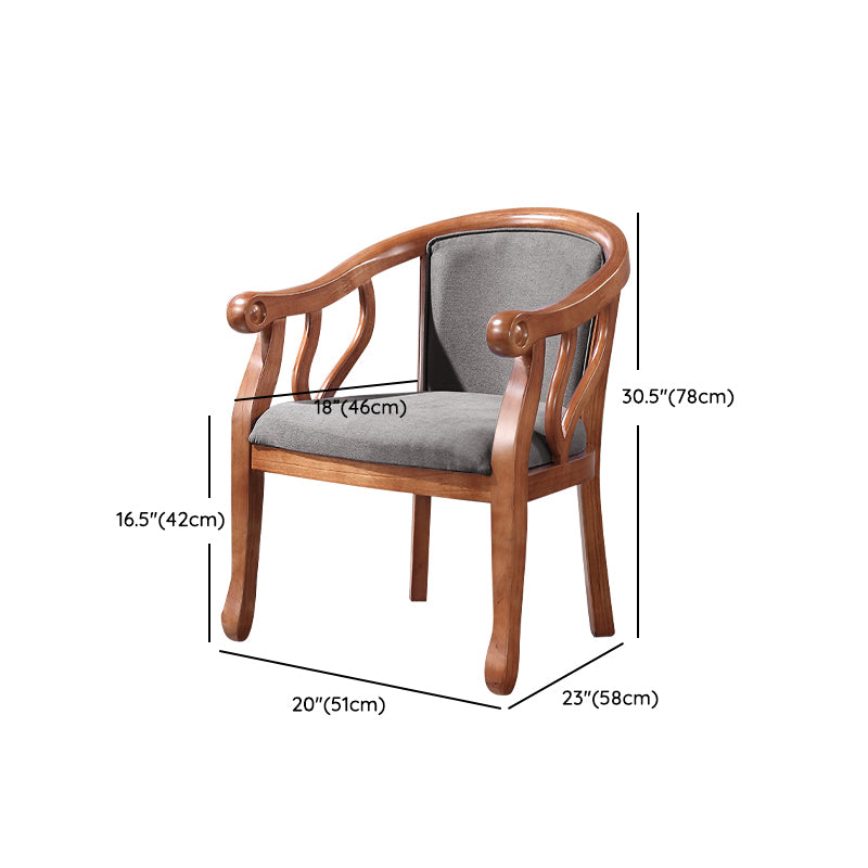 Traditional Style Dining Chair Solid Wood Dining Arm Chair for Hotel
