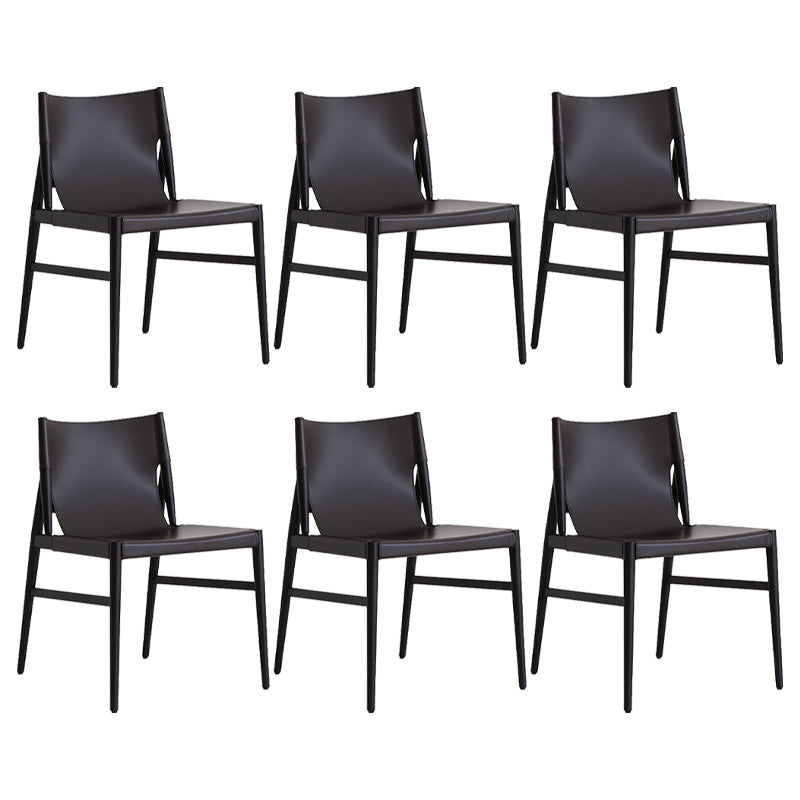 Modern Simple Side Chair Wooden Frame Kitchen Dining Chair for Home Use