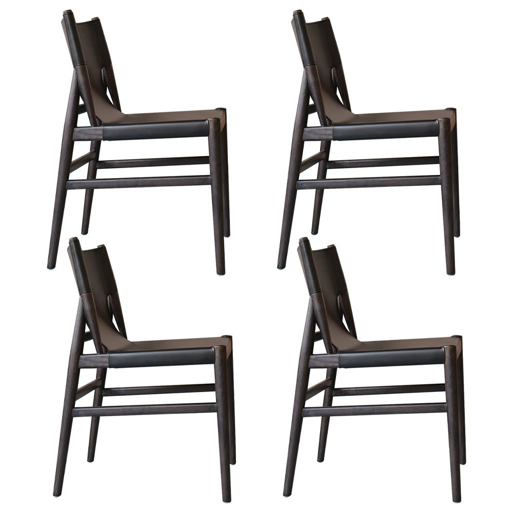 Modern Simple Side Chair Wooden Frame Kitchen Dining Chair for Home Use