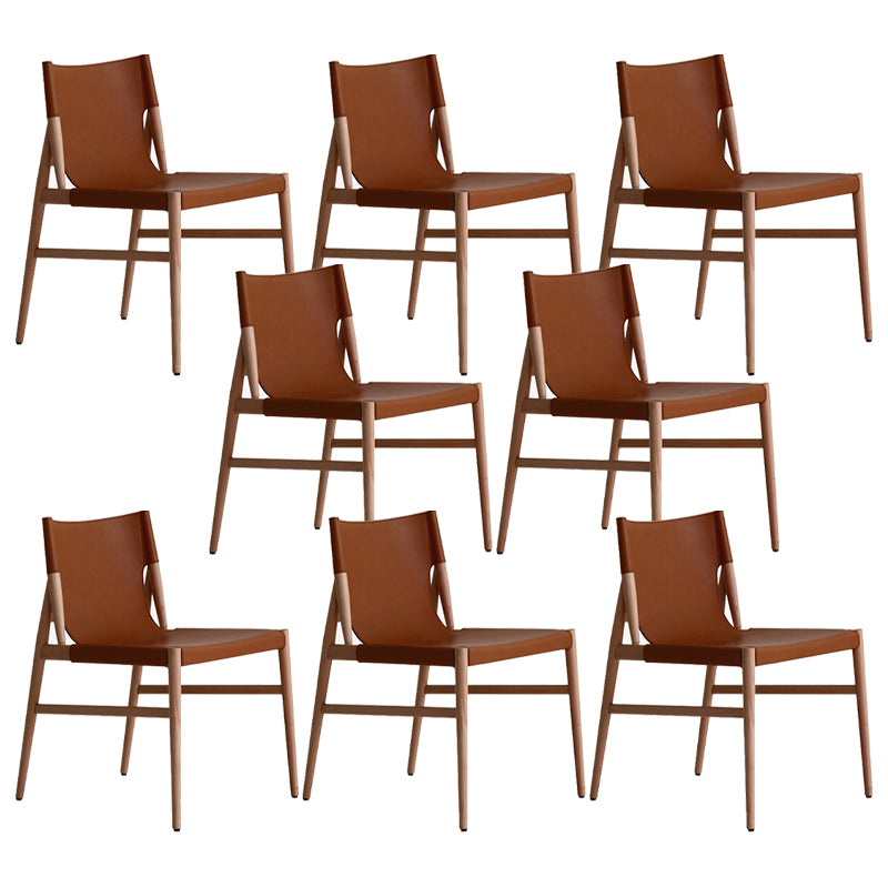 Modern Simple Side Chair Wooden Frame Kitchen Dining Chair for Home Use