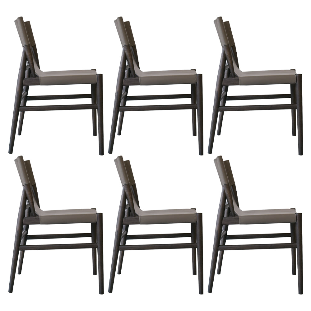 Modern Simple Side Chair Wooden Frame Kitchen Dining Chair for Home Use