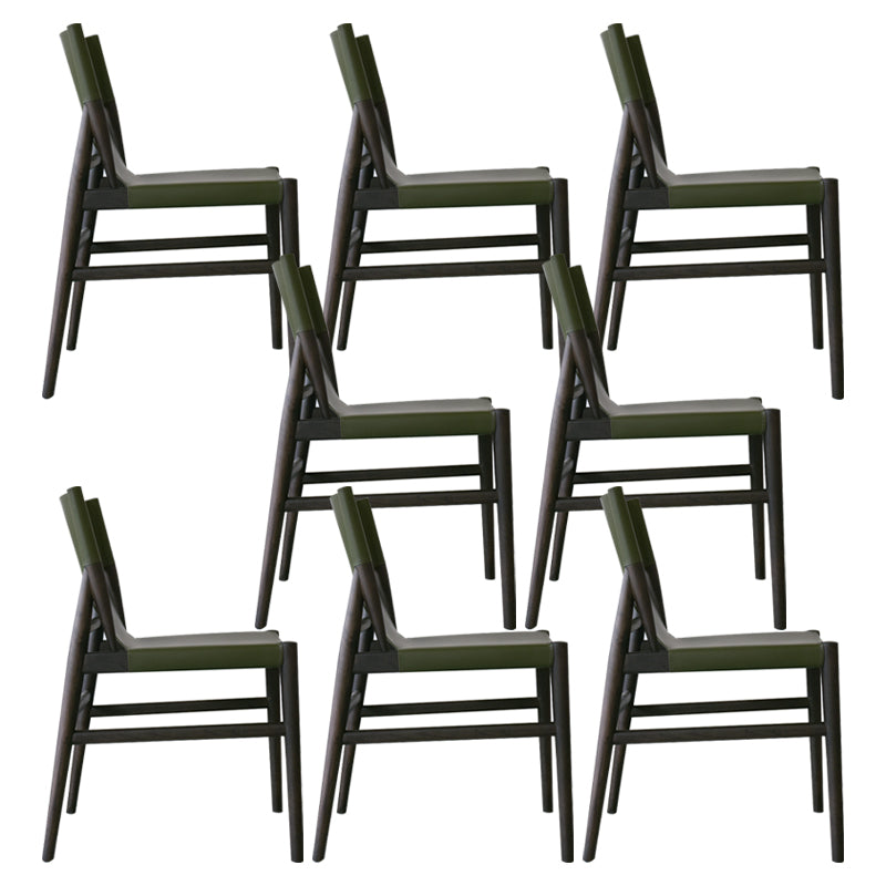 Modern Simple Side Chair Wooden Frame Kitchen Dining Chair for Home Use