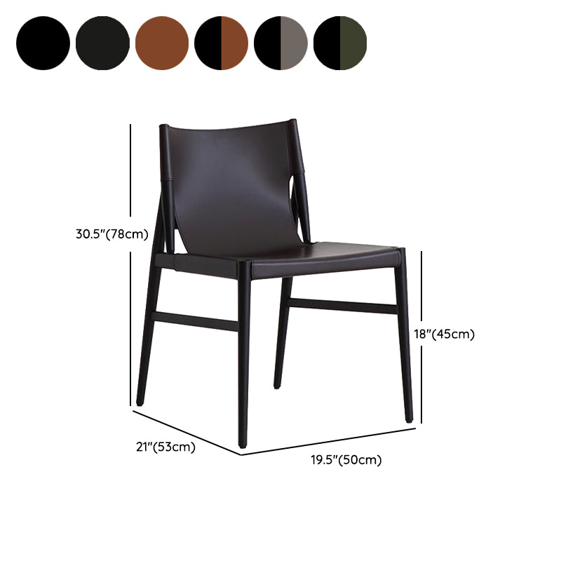 Modern Simple Side Chair Wooden Frame Kitchen Dining Chair for Home Use