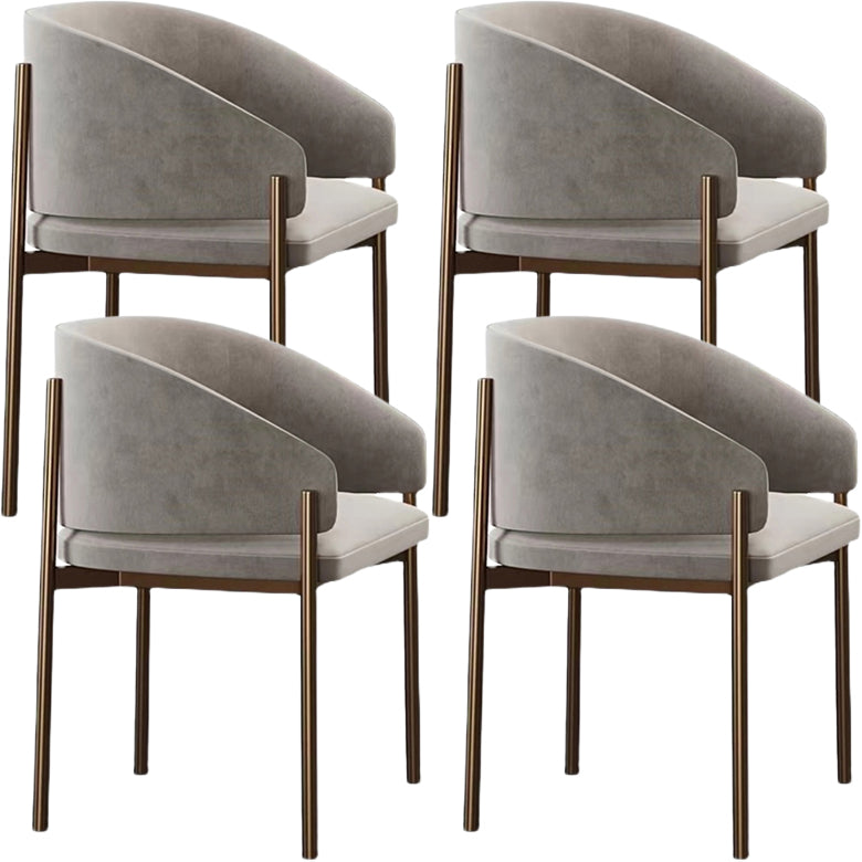 Luxury Style Metal Arm Dining Chair with Upholstered for Dining Room