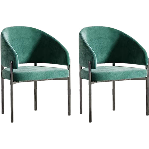 Luxury Style Metal Arm Dining Chair with Upholstered for Dining Room