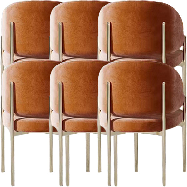 Luxury Style Metal Arm Dining Chair with Upholstered for Dining Room