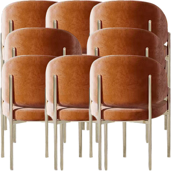 Luxury Style Metal Arm Dining Chair with Upholstered for Dining Room