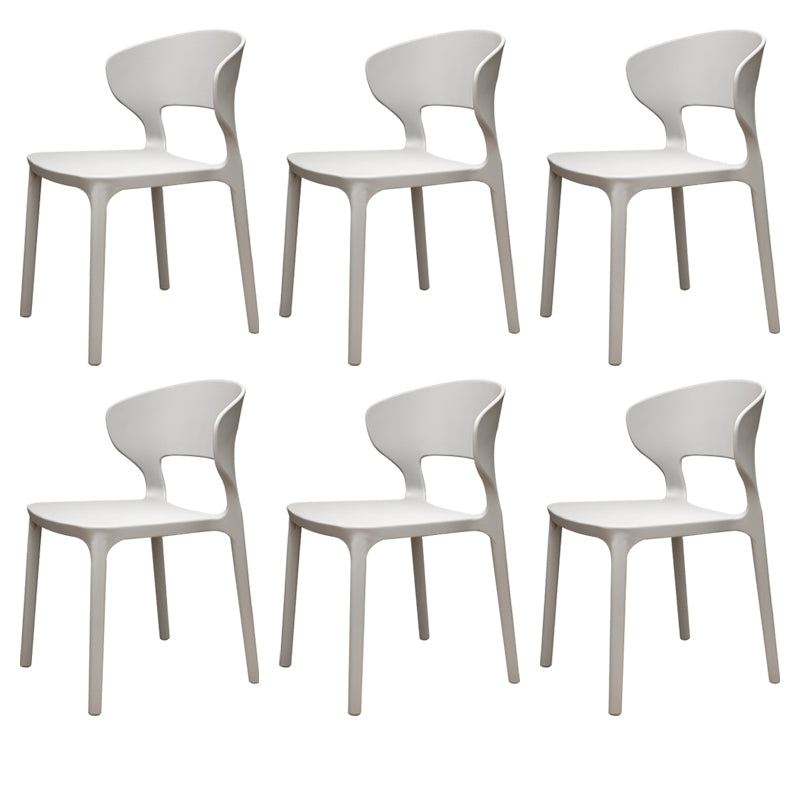 Modern Plastic Chair Open Back Indoor Dining Arm Chair for Dinning Room