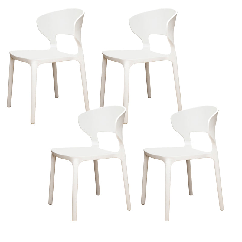 Modern Plastic Chair Open Back Indoor Dining Arm Chair for Dinning Room