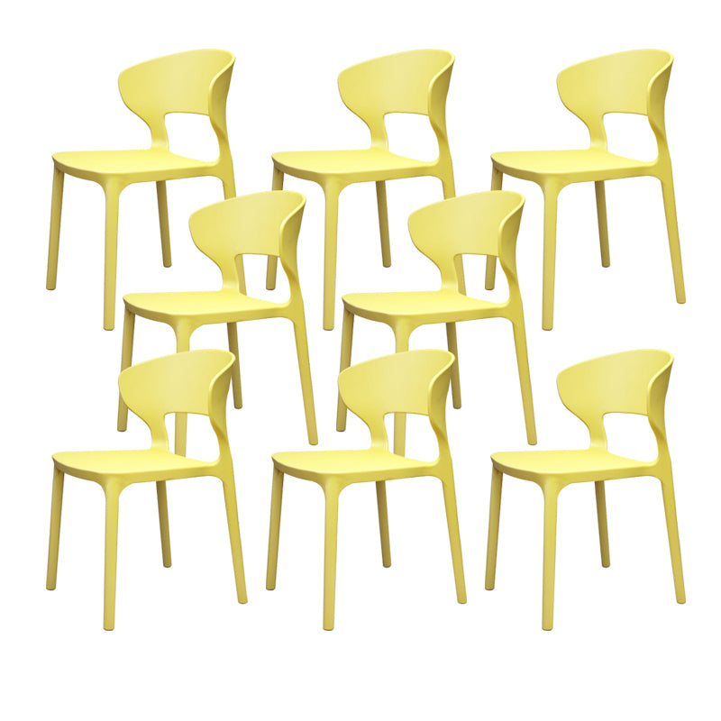 Modern Plastic Chair Open Back Indoor Dining Arm Chair for Dinning Room